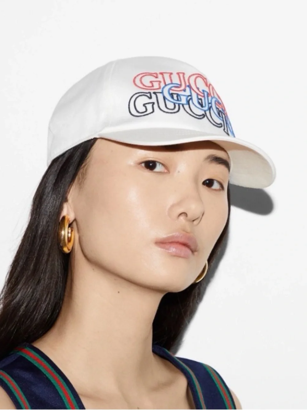 Gucci White Cotton Embroidered Logo (XL) Baseball Cap - NWT❣️Men’s —> Unisex